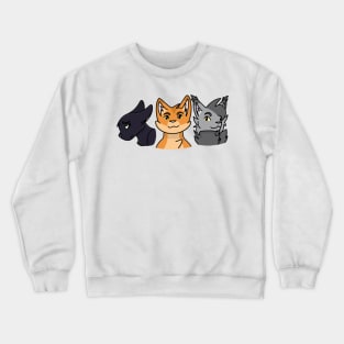 Raven, Fire, Gray Crewneck Sweatshirt